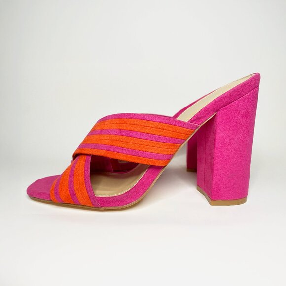 Mckenna Crisscross Size 8 Heeled Mule | Shoedazzle - Picture 3 of 4
